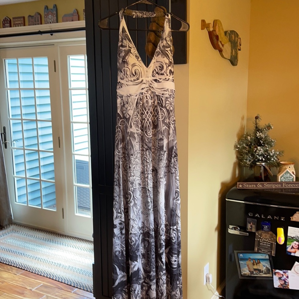 Long Black & White Dress